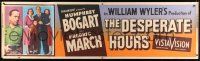 8m028 DESPERATE HOURS paper banner '55 Humphrey Bogart, Fredric March, directed by William Wyler!