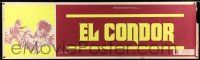 8m035 EL CONDOR paper banner '70 Jim Brown, Lee Van Cleef, Mariana Hill, cool montage art!
