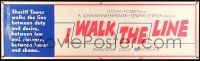 8m060 I WALK THE LINE paper banner '70 Gregory Peck, Tuesday Weld, directed by John Frankenheimer!