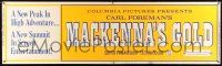 8m077 MacKENNA'S GOLD paper banner '69 a new peak in high adventure, a new summit in entertainment!