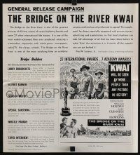 8m337 BRIDGE ON THE RIVER KWAI general release pressbook '58 William Holden, Guinness, David Lean