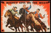 8m403 DESPERADOES pressbook '69 great western artwork, unfolds into a full-color 27x42 poster!