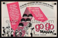 8m467 GO GO MANIA pressbook '65 Pop Gear, The Beatles, rock & roll, the new international beat!