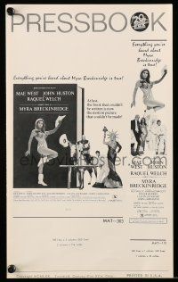 8m593 MYRA BRECKINRIDGE pressbook '70 John Huston, Mae West & sexy patriotic Raquel Welch!