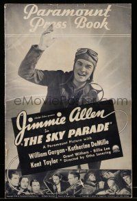 8m688 SKY PARADE pressbook '36 aviator Jimmie Allen & aviatrix Katherine DeMille, cool images!