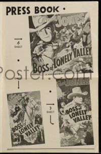 8m329 BOSS OF LONELY VALLEY pressbook '37 Buck Jones & a G-Man fight against crooked forgers!