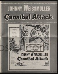 8m350 CANNIBAL ATTACK pressbook '54 Weissmuller advanced into the jaws of the Cannibal Princess!