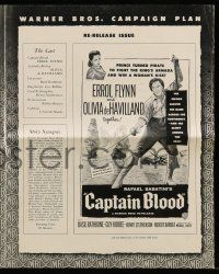 8m351 CAPTAIN BLOOD pressbook R51 Errol Flynn, Olivia de Havilland, Michael Curtiz classic!