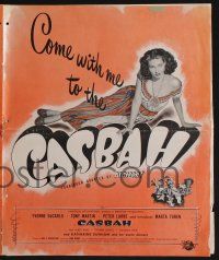 8m357 CASBAH pressbook '48 sexy Yvonne De Carlo laying on floor & with Tony Martin!