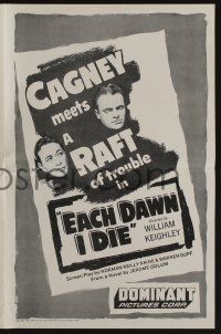 8m419 EACH DAWN I DIE pressbook R56 prisoners James Cagney & George Raft slugging way to adventure