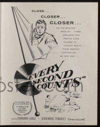 8m426 EVERY SECOND COUNTS pressbook '57 three unsuspecting people come closer to violent death!