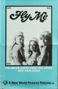8m442 FLY ME pressbook '73 three super sexy kung fu stewardesses, take your choice!