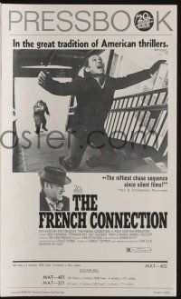 8m450 FRENCH CONNECTION pressbook '71 Gene Hackman in chase climax, directed by William Friedkin