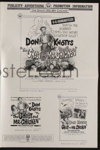8m461 GHOST & MR. CHICKEN pressbook '66 scared Don Knotts fighting spooks, kooks, and crooks!