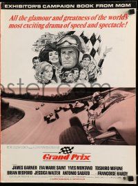 8m476 GRAND PRIX pressbook '67 Formula One race car driver James Garner, John Frankenheimer