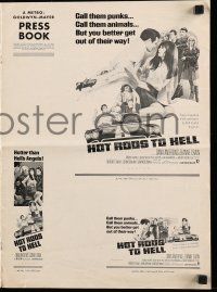 8m501 HOT RODS TO HELL pressbook '67 Dana Andrews, Jeanne Crain, Hotter than Hell's Angels!