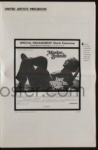 8m543 LAST TANGO IN PARIS pressbook '73 Marlon Brando, Maria Schneider, Bernardo Bertolucci