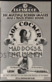 8m565 MAD DOGS & ENGLISHMEN pressbook '71 Joe Cocker & Leon Russell, rock 'n' roll!