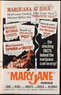8m575 MARYJANE pressbook '68 marijuana, drugs, Fabian, Teri Garr, they have blown their minds!