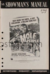 8m581 MOLE PEOPLE pressbook '56 from a lost age, horror crawls from the depths of the Earth!