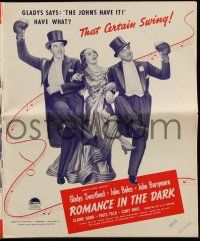 8m664 ROMANCE IN THE DARK pressbook '38 boxing John Boles & John Barrymore with Gladys Swarthout!