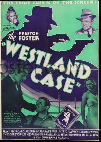 8m773 WESTLAND CASE pressbook '37 Preston Foster, Carol Hughes, threatening silhouette art!