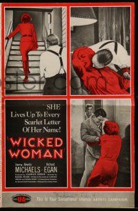 8m777 WICKED WOMAN pressbook '53 bad girl Beverly Michaels, Richard Egan, film noir!