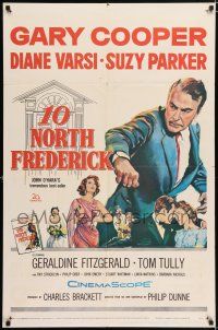 8p002 10 NORTH FREDERICK 1sh '58 Gary Cooper, Diane Varsi, from John O'Hara's best-seller!