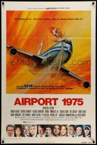 8p023 AIRPORT 1975 small rating style 1sh '74 Charlton Heston, Karen Black, G. Akimoto art!