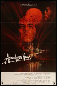 8p041 APOCALYPSE NOW 1sh '79 Francis Ford Coppola, image of choppers over jungle!
