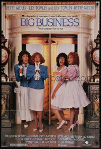 8p079 BIG BUSINESS 1sh '88 great image of identical twins Bette Midler & Lily Tomlin!