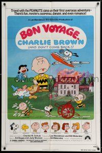 8p109 BON VOYAGE CHARLIE BROWN 1sh '80 Peanuts, Charles M. Schulz art, Snoopy!