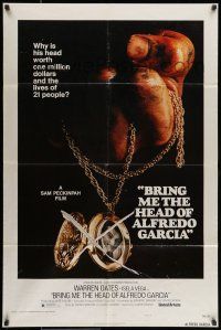 8p129 BRING ME THE HEAD OF ALFREDO GARCIA style A 1sh '74 it's worth one million dollars & 21 lives!
