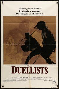 8p252 DUELLISTS 1sh '77 Ridley Scott, Keith Carradine, Harvey Keitel, cool fencing image!