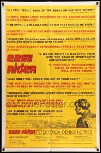 8p257 EASY RIDER style B 1sh '69 Peter Fonda, biker classic directed by Dennis Hopper!