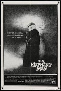 8p262 ELEPHANT MAN 1sh '80 John Hurt is not an animal, Anthony Hopkins, directed by David Lynch!