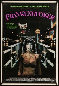 8p320 FRANKENHOOKER 1sh '90 great wacky horror sex image, a tale of sluts and bolts!