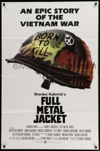 8p334 FULL METAL JACKET int'l 1sh '87 Stanley Kubrick Vietnam War movie, Castle art!