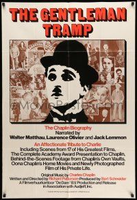 8p343 GENTLEMAN TRAMP 1sh '75 Charlie Chaplin biographical documentary!