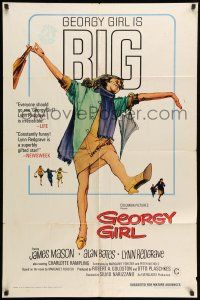 8p344 GEORGY GIRL 1sh '66 Lynn Redgrave, James Mason, Alan Bates, Charlotte Rampling!