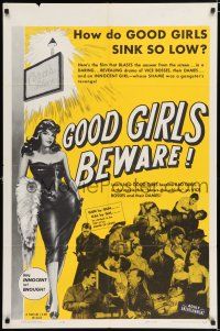 8p357 GOOD GIRLS BEWARE 1sh '60 how do bad girls sink so low, being innocent isn't enough!