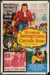 8p365 GREAT ADVENTURES OF CAPTAIN KIDD chapter 12 1sh '53 serial action, Before the Firing Squad!
