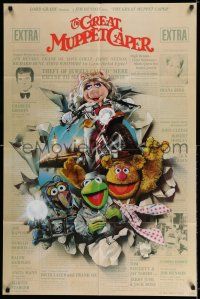 8p369 GREAT MUPPET CAPER 1sh '81 Jim Henson, Kermit the frog, great Drew Struzan artwork!