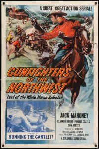 8p375 GUNFIGHTERS OF THE NORTHWEST chapter 5 1sh '54 Canadian Mounties, serial!