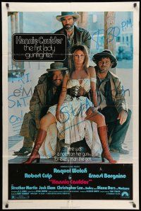 8p386 HANNIE CAULDER 1sh '72 sexiest cowgirl Raquel Welch, Robert Culp, Ernest Borgnine