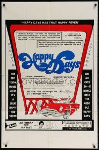 8p389 HAPPY DAYS/AMERICAN SEX FANTASY 1sh '74 Georgina Spelvin, Cindy West, wacky drive-in sex art