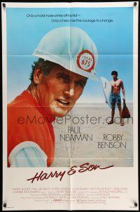 8p396 HARRY & SON 1sh '84 Paul Newman & Robby Benson are father and son!