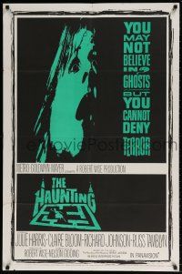 8p400 HAUNTING 1sh '63 you may not believe in ghosts but you cannot deny terror!
