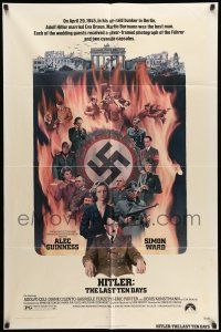 8p430 HITLER: THE LAST TEN DAYS 1sh '73 Alec Guinness as Adolf, Doris Kunstmann as Eva Braun!