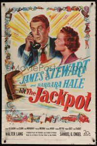 8p496 JACKPOT 1sh '50 James Stewart wins a radio show contest, but can't afford the prize!